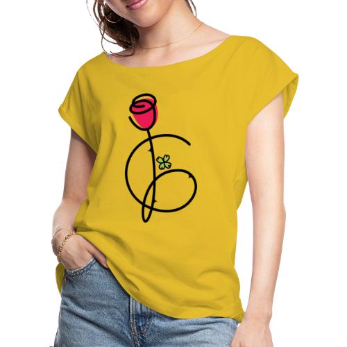 Love and Luck For My Rose - Women's Roll Cuff T-Shirt