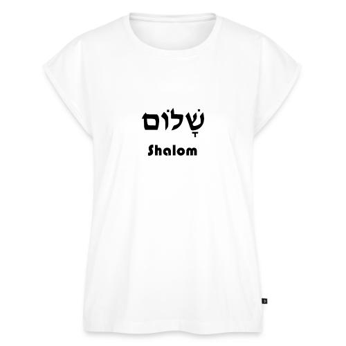 שָׁלוֹם Shalom - Women's Premium Roll Up Sleeve T-Shirt