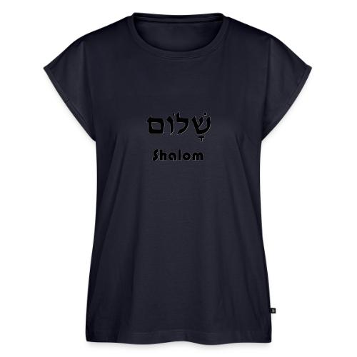 שָׁלוֹם Shalom - Women's Premium Roll Up Sleeve T-Shirt