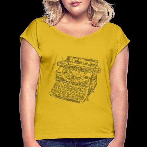 Typewritten Logophile - Women's Roll Cuff T-Shirt