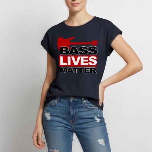 BASS LIVES MATTER - Women's Premium Roll Up Sleeve T-Shirt