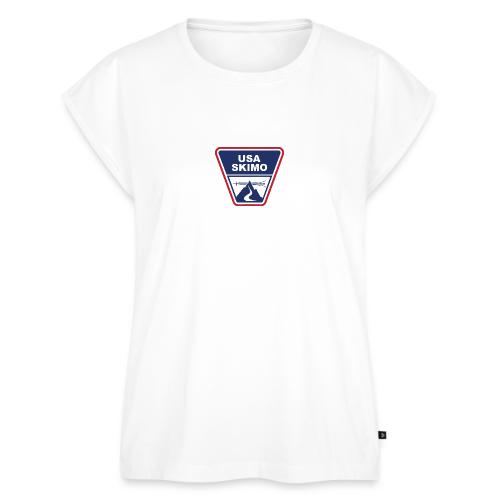 USA Skimo Ski Area Sign - Women's Premium Roll Up Sleeve T-Shirt