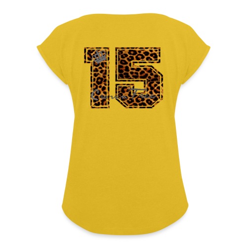 (women/girl) crownfree 15 - Women's Roll Cuff T-Shirt