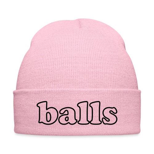 Balls Funny Adult Humor Quote - Knit Cap with Cuff Print
