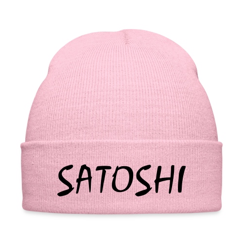 Satoshi only name stroke btc founder nakamoto - Knit Cap with Cuff Print