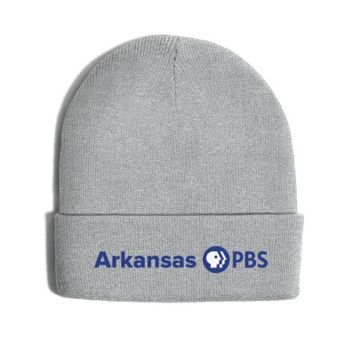 Arkansas PBS blue white - Knit Cap with Cuff Print