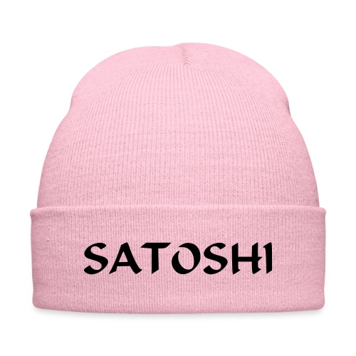 Satoshi only the name stroke btc founder nakamoto - Knit Cap with Cuff Print