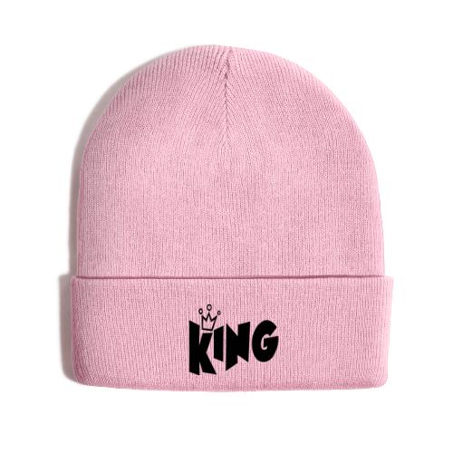 King Typography Crown T-shirt - Knit Cap with Cuff Print