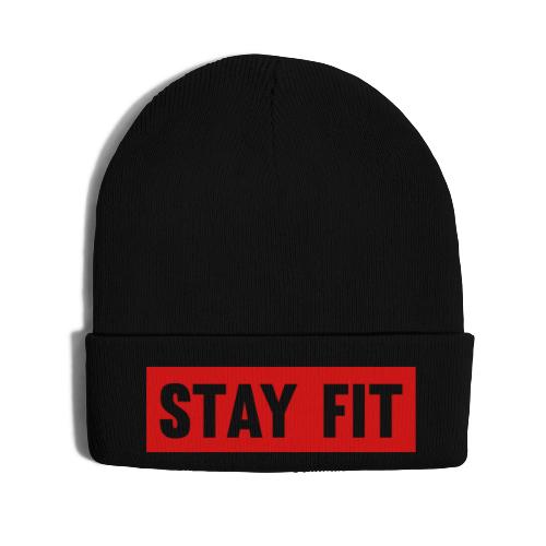 Stay Fit - Knit Cap with Cuff Print