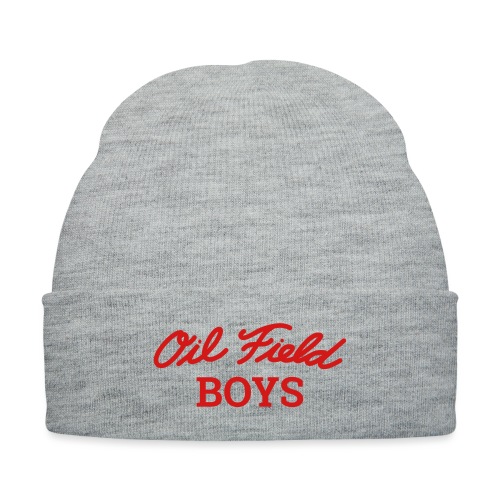 Oil Field Boys Red - Knit Cap with Cuff Print