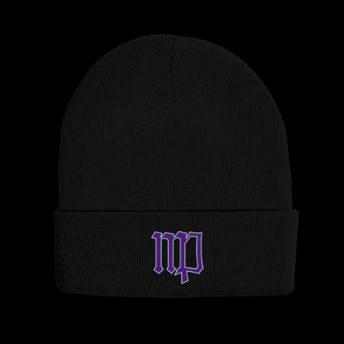 Virgo Sign In Blue & Purple - Knit Cap with Cuff Print