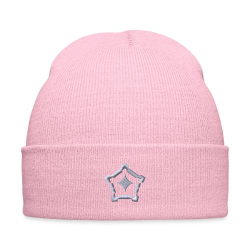 White Logo Embroidered Products - Knit Cap with Cuff Print