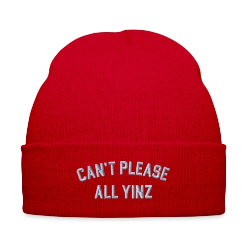 Can't Please All Yinz Embroidered Headwear - Knit Cap with Cuff Print