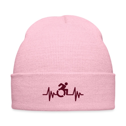 Wheelchair user with a heartbeat * - Knit Cap with Cuff Print