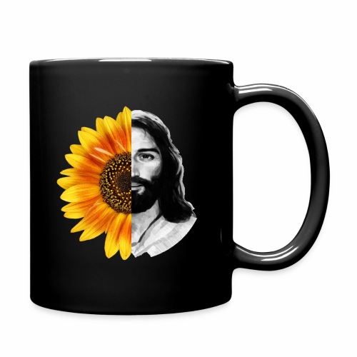 Jesus Christ Sunflower Christian God Faith Flower - Full Color Mug