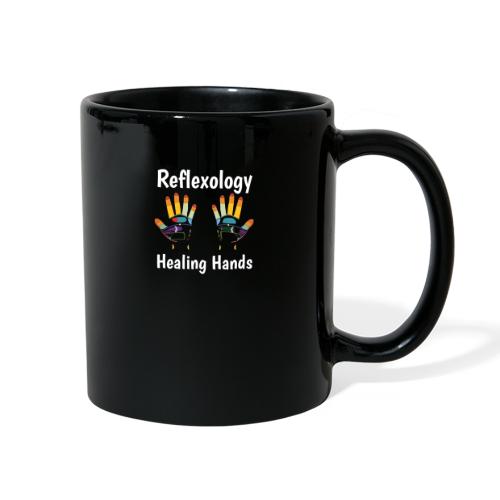 Reflexology Healing Hands (white) (hand map) - Full Color Mug