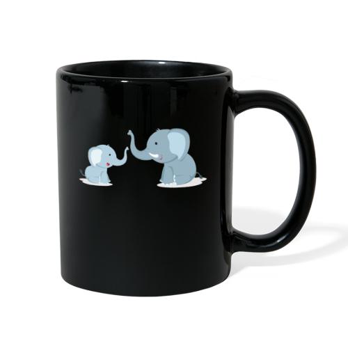 Father and Baby Son Elephant - Full Color Mug