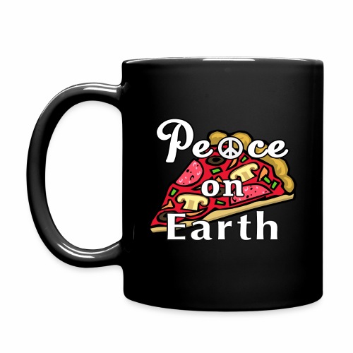 Peace on Earth, Mozzarella Pepperoni Pizzeria Pie. - Full Color Mug