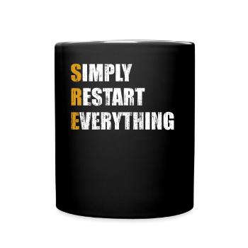 Simply restart everything funny SRE - Full Color Mug - black - Front