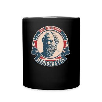 Meh good enough Mediocrates vintage - Full Color Mug - black - Front