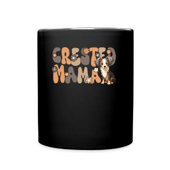 Chinese Crested Groovy Crested Mama - Full Color Mug - black - Front