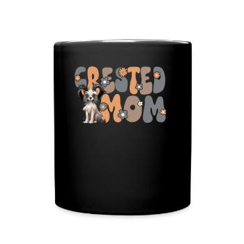 Chinese Crested Groovy Crested Mom - Full Color Mug - black - Front