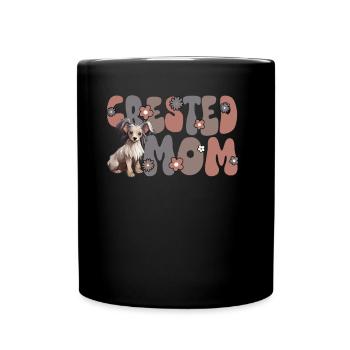 Chinese Crested Groovy Crested Mom - Full Color Mug - black - Front