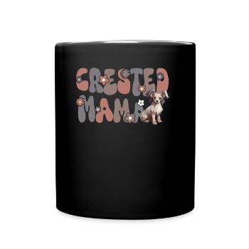 Chinese Crested Groovy Crested Mama - Full Color Mug - black - Front