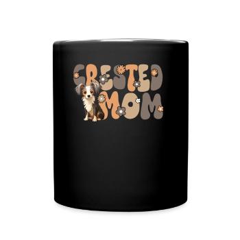 Chinese Crested Groovy Crested Mom - Full Color Mug - black - Front