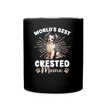 Chinese Crested Groovy Crested Mama - Full Color Mug - black - Front