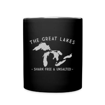 Great Lakes Shark Free And Unsalted Sweat - Full Color Mug - black - Front