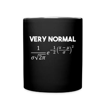 Very Normal – Normal Distribution Humor Shirt - Full Color Mug - black - Front