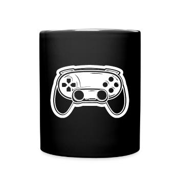 Game Controller Drawing - Full Color Mug - black - Front