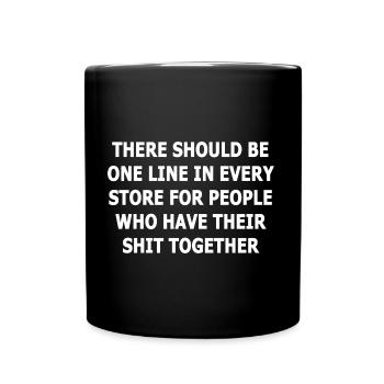 There Should Be One Line - Full Color Mug - black - Front