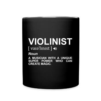 Violinist Dictionary - Full Color Mug - black - Front