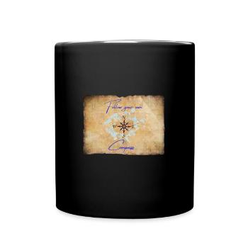 Follow Your Own Compass - Full Color Mug - black - Front