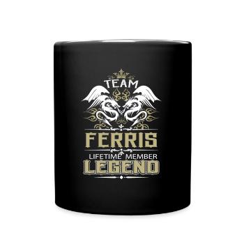 Ferris Name T Shirt - Ferris Dragon Lifetime Membe - Full Color Mug - black - Front
