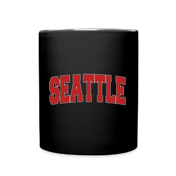 Seattle Wa Washington Varsity Style Usa Vintage Sp - Full Color Mug - black - Front