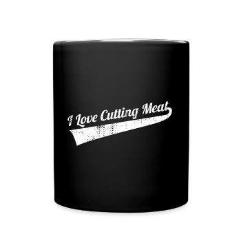 Cutting Meat - Full Color Mug - black - Front