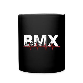 BMX Pulse Heartbeat Street Logo - Full Color Mug - black - Front