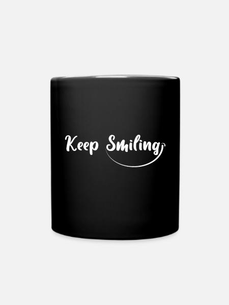 Keep Smiling - Full Color Mug - black