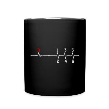 Heartbeat gear - Full Color Mug - black - Front