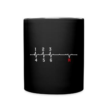 Heartbeat gear - Full Color Mug - black - Front