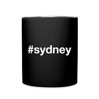 SYDNEY Australia Hashtag - Full Color Mug - black - Front