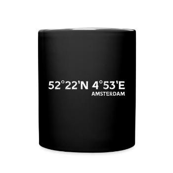 Amsterdam Coordinates - Full Color Mug - black - Front
