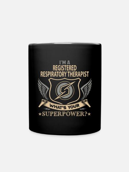 Registered Respiratory Therapist T Shirt - Superpo - Full Color Mug - black