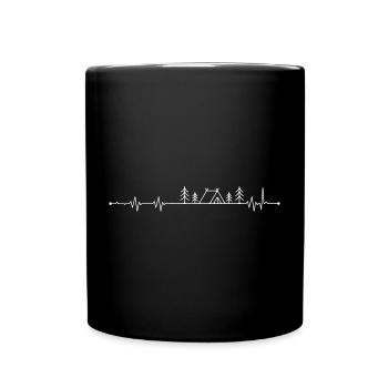 Heartbeat camping - Full Color Mug - black - Front