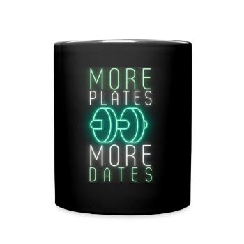 Plus de plaques plus de dates - Tasse colorée - noir - Devant