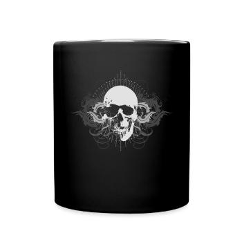 skull gothic with ornaments - Full Color Mug - black - Front