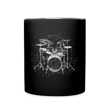 Drum Kit Sketch - Full Color Mug - black - Front